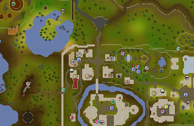 Map of Falador where this quest begins