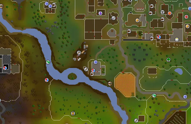 Map of Champions' Guild where this quest begins