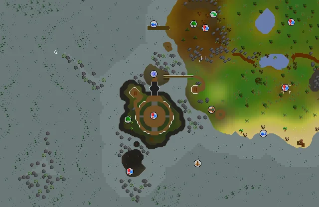 Map of Myths' Guild where this quest begins