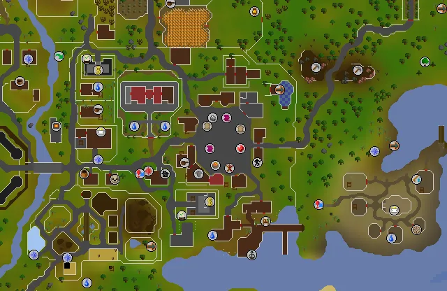 Map of Ardougne where this quest begins