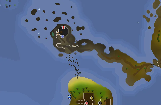 Map of Lighthouse where this quest begins