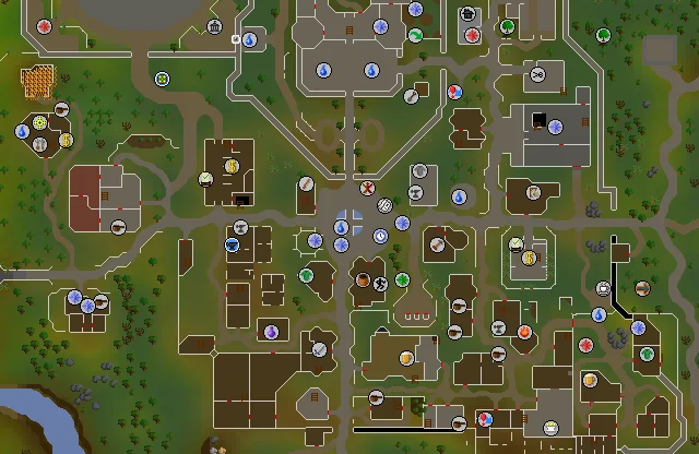 Map of Varrock where this quest begins
