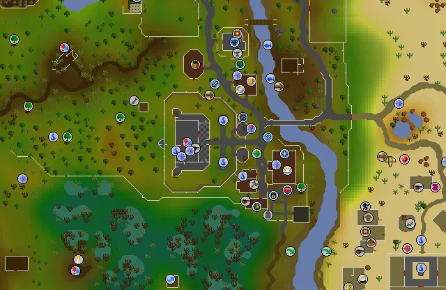 Map of Lumbridge where this quest begins