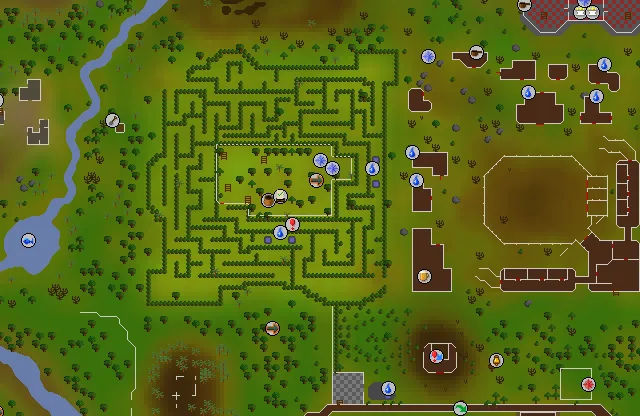 Map of Tree Gnome Village where this quest begins