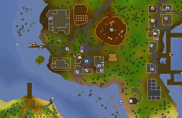 Map of Rimmington where this quest begins